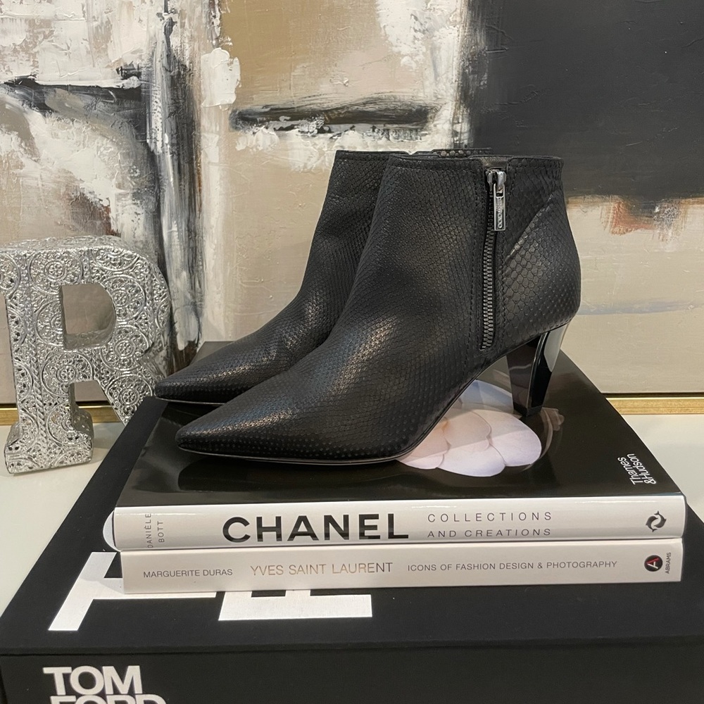 Jimmy Choo Embossed Leather Boots - Picture 2 of 13